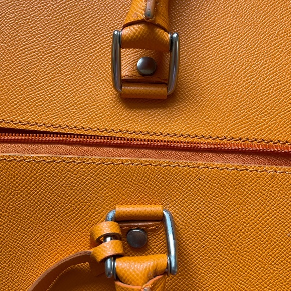 T. Anthony Authentic Italian Leather Bright Orange Carryon - Orig. $2,000! - Picture 16 of 16